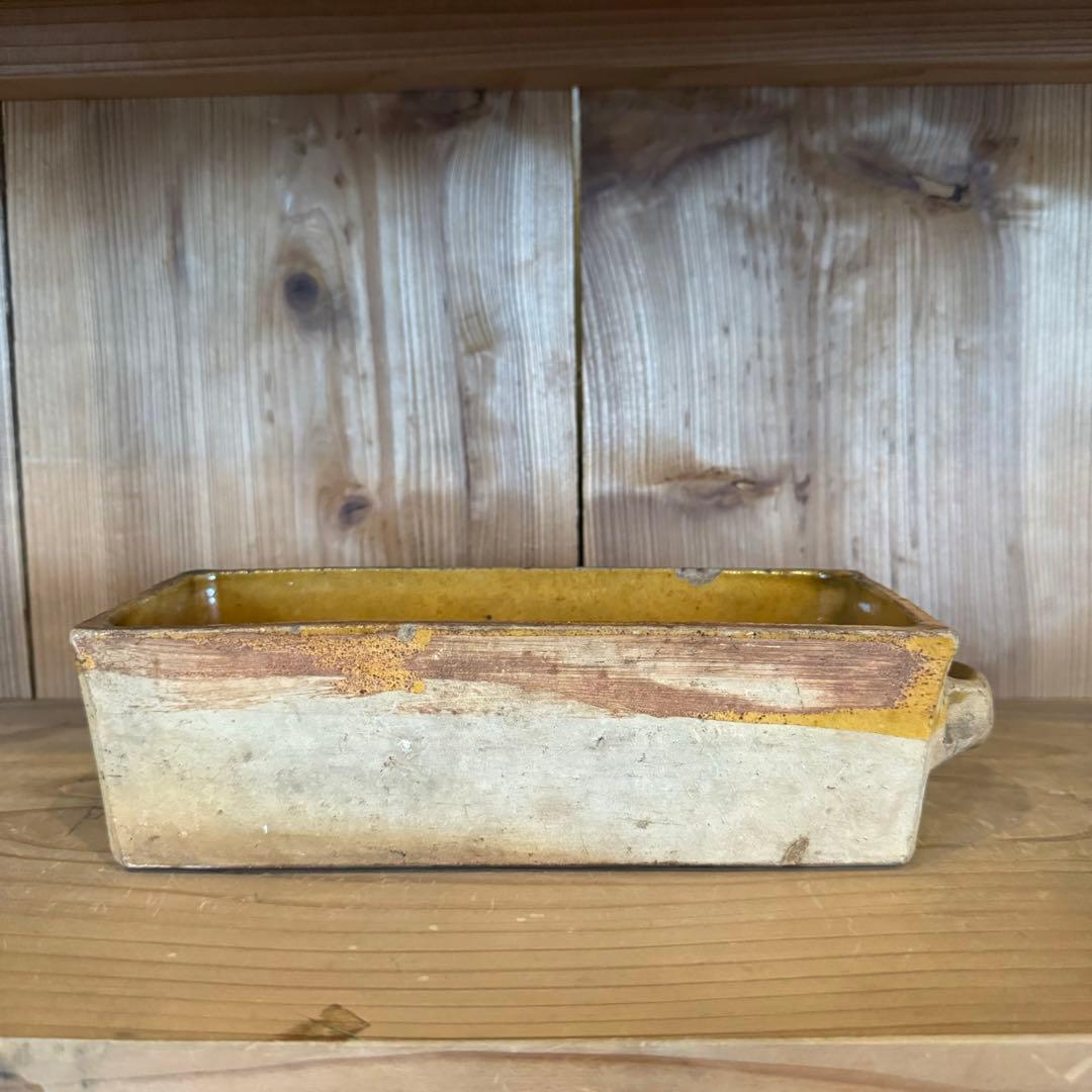 フランス 19世紀 黄釉菓子型 民芸 民藝 アンティーク 古道具 ビンテージ