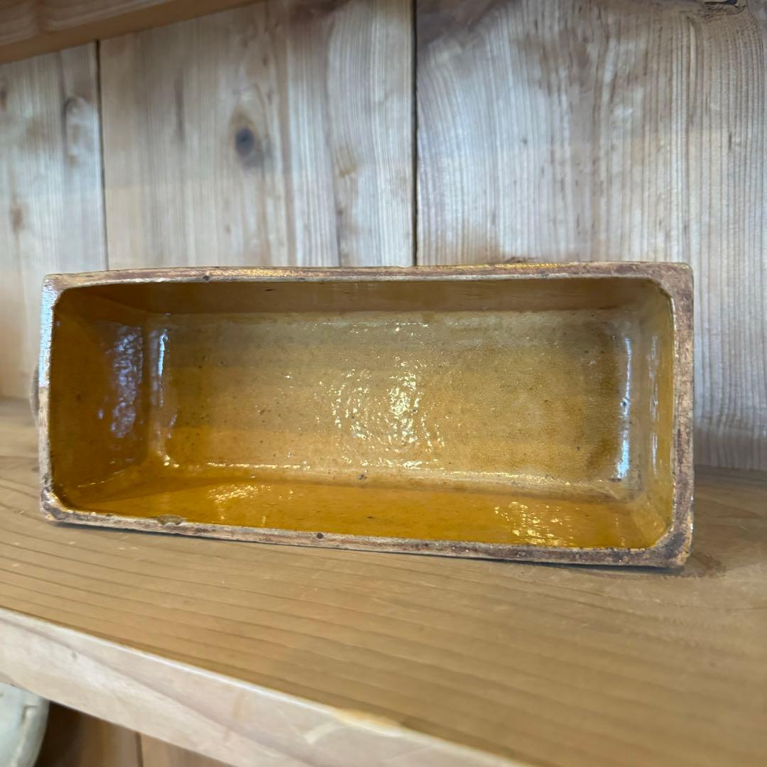 フランス 19世紀 黄釉菓子型 民芸 民藝 アンティーク 古道具 ビンテージ