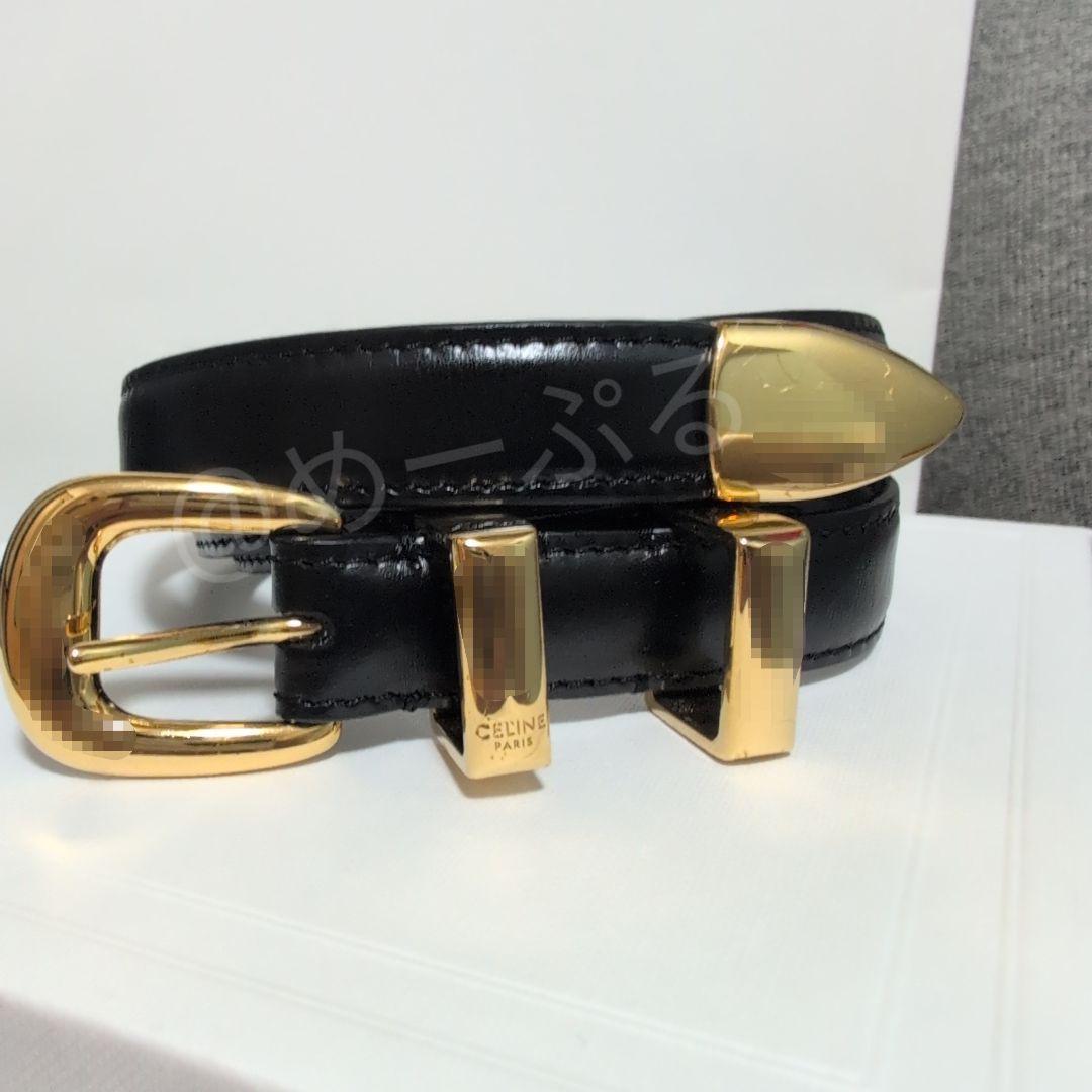 セリーヌ スモール 18MM ウエスタン ベルト トリヨンレザー 75サイズ