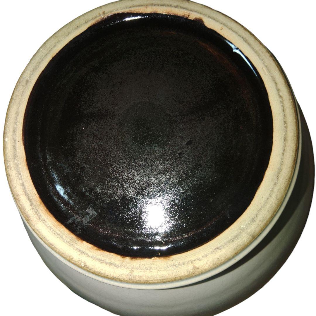 しがらき焼　海鼠釉双耳花瓶