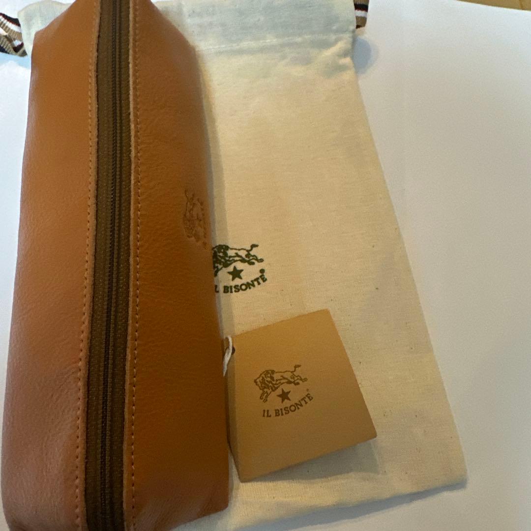 IL BISONTE レザー 筆箱 ブラウン