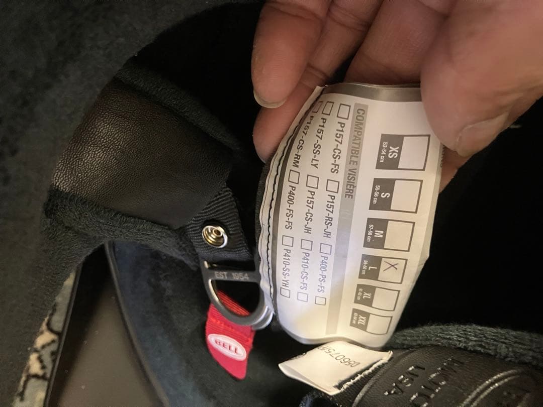 BELL MOTO III ブラック フルフェイスヘルメット　インテリア