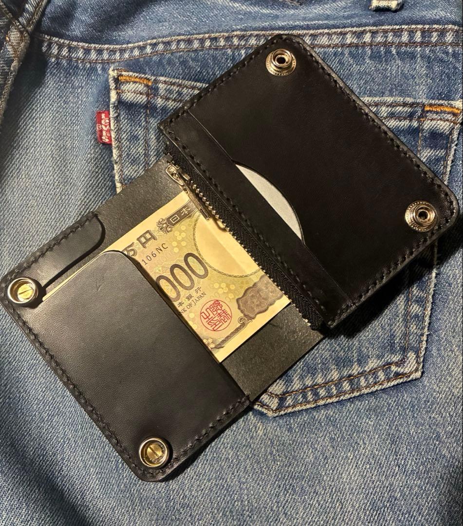 トラッカーウォレット　ショート　シルバー925アポロコンチョ　ブルガロ