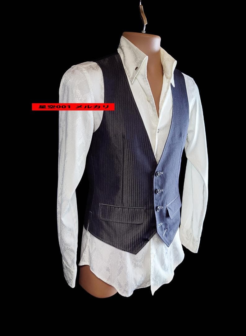 美品 TORNADOMART 灰 ベスト M トルネードマート ジレ スーツ