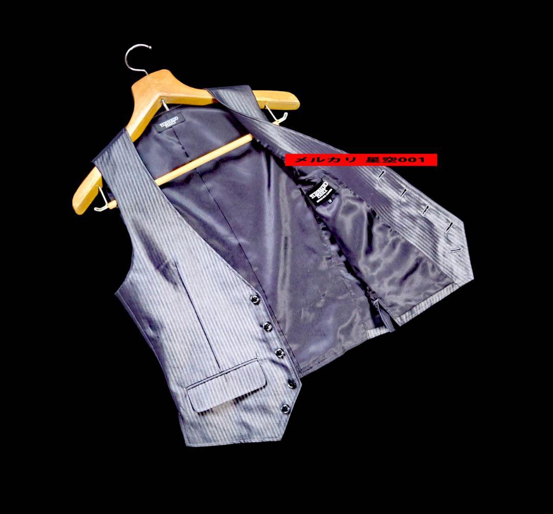 美品 TORNADOMART 灰 ベスト M トルネードマート ジレ スーツ