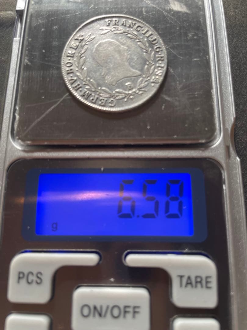 1803年発行・オーストリア・20クロイツァー銀貨(希少銀貨)