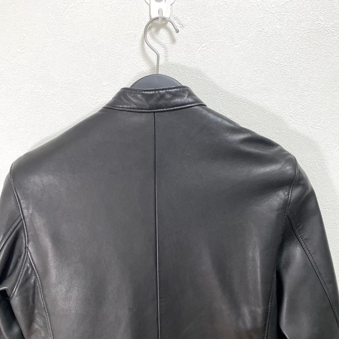 美品 UNION STATION シングルライダース キルティング 羊革 レザー