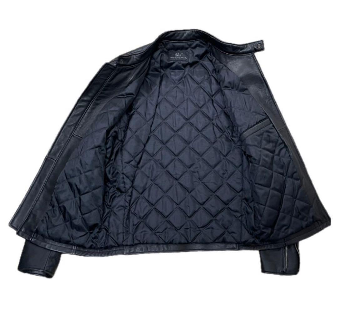 美品 UNION STATION シングルライダース キルティング 羊革 レザー