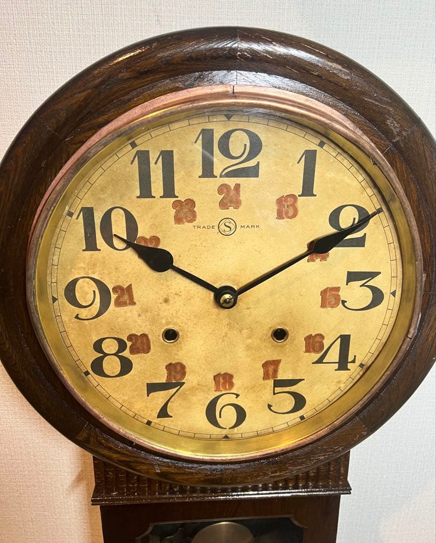 精工舎SEIKOSHA振り子時計ゼンマイ掛け時計柱時計古時計ボンボン時計