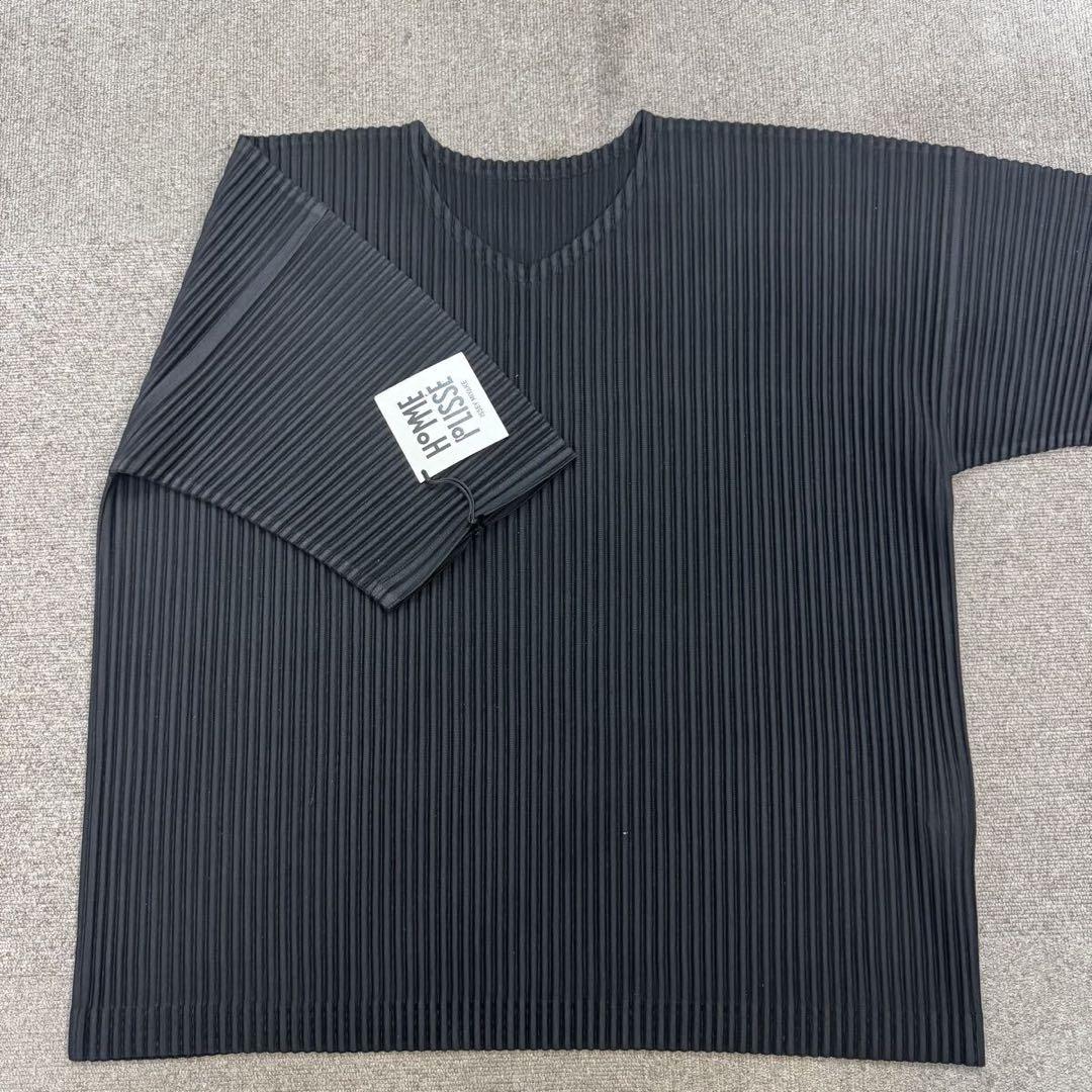 HOMME PLISS ISSEY MIYAKE プリーツ Tシャツ ブラック