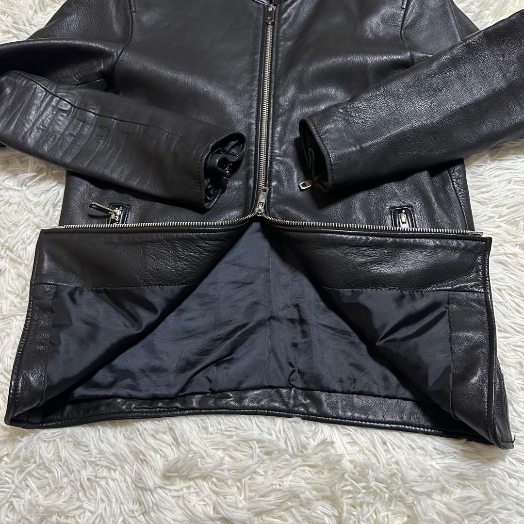 希少 レザー ライダース ジャケット 羊革 M