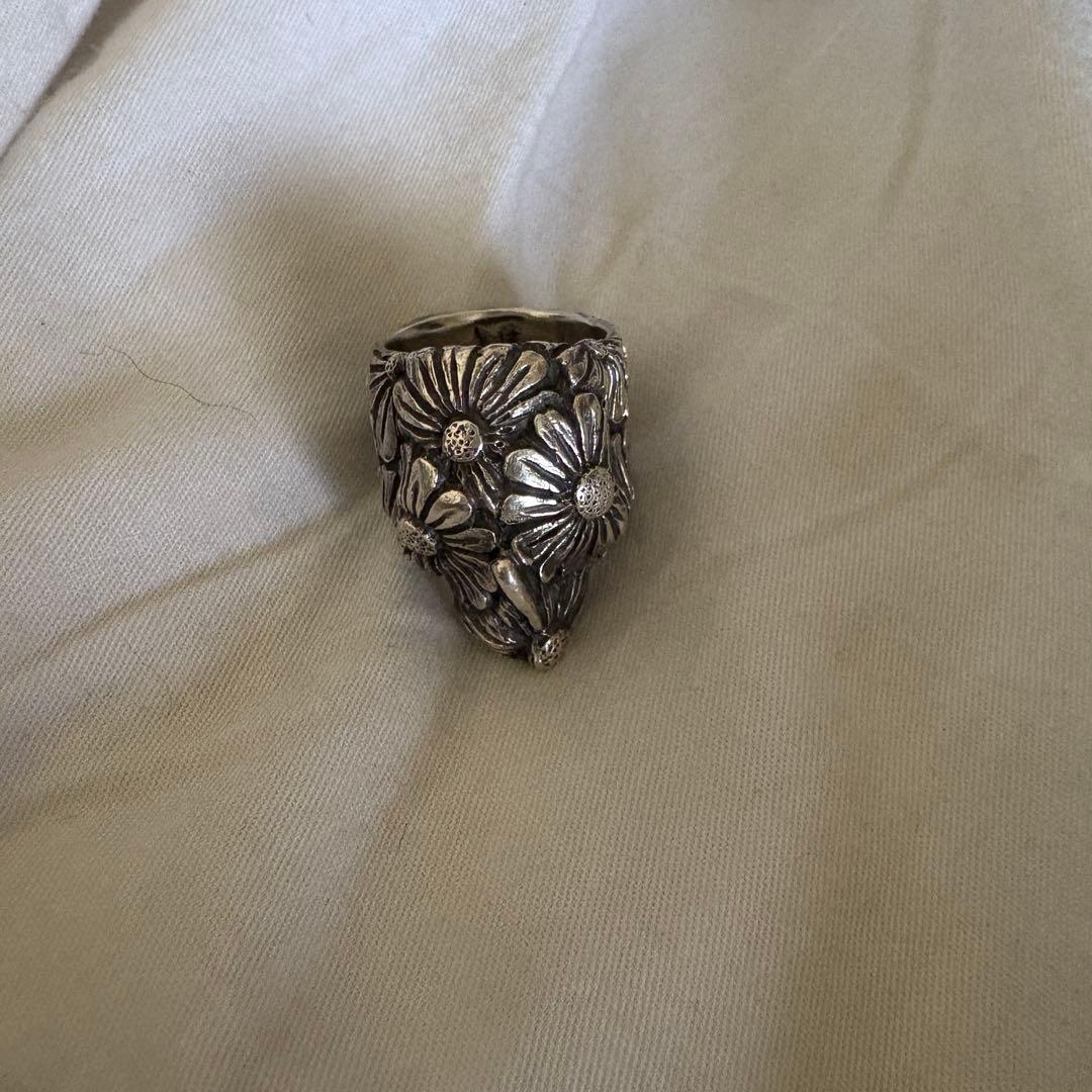 13lucky monkey スカル×フラワー　リング