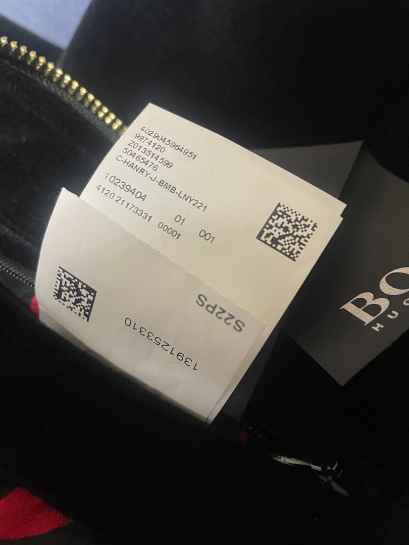 蟹*噌様 hugo bossジップアップ ボンバージャケットブラック　48