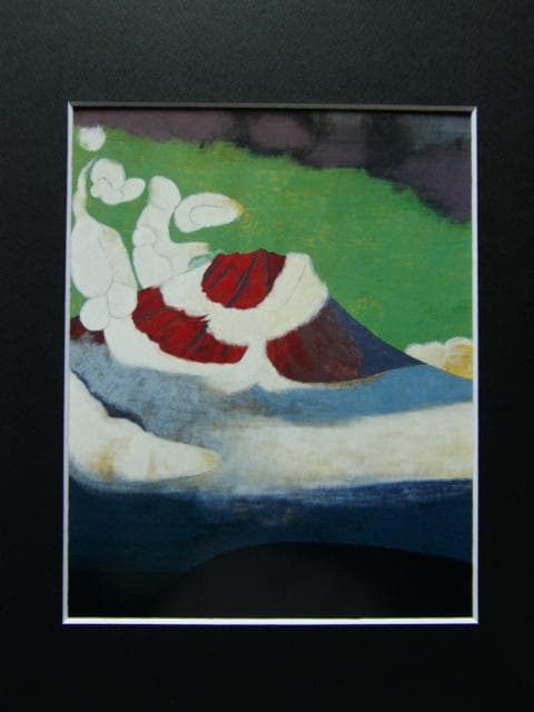 小倉遊亀、【霽れゆく】、希少な額装用画集より、新品額装付、状態良好