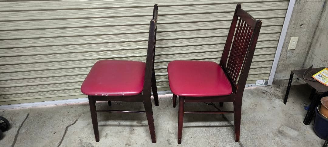 オールドカリモク ダイニングチェア 2脚セット 椅子 木製 ヴィンテージ