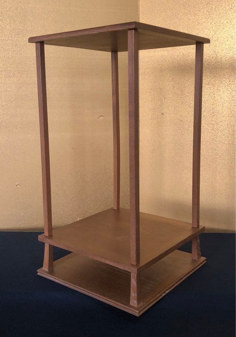 《R》茶道具 桑小卓 組立式 卓下建水 藤伸 元箱　260105か4