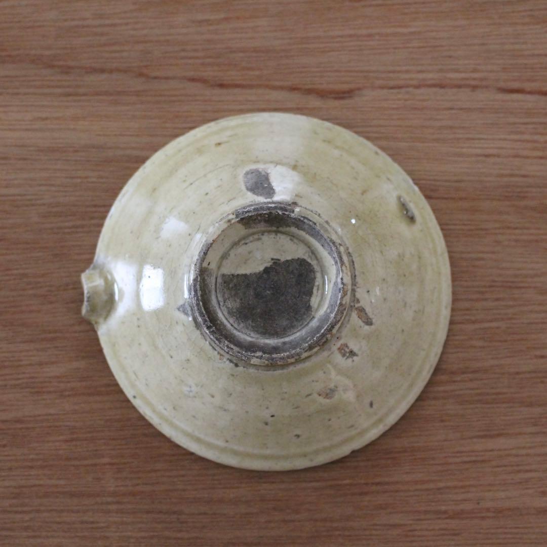 黄瀬戸の片口　骨董　古道具