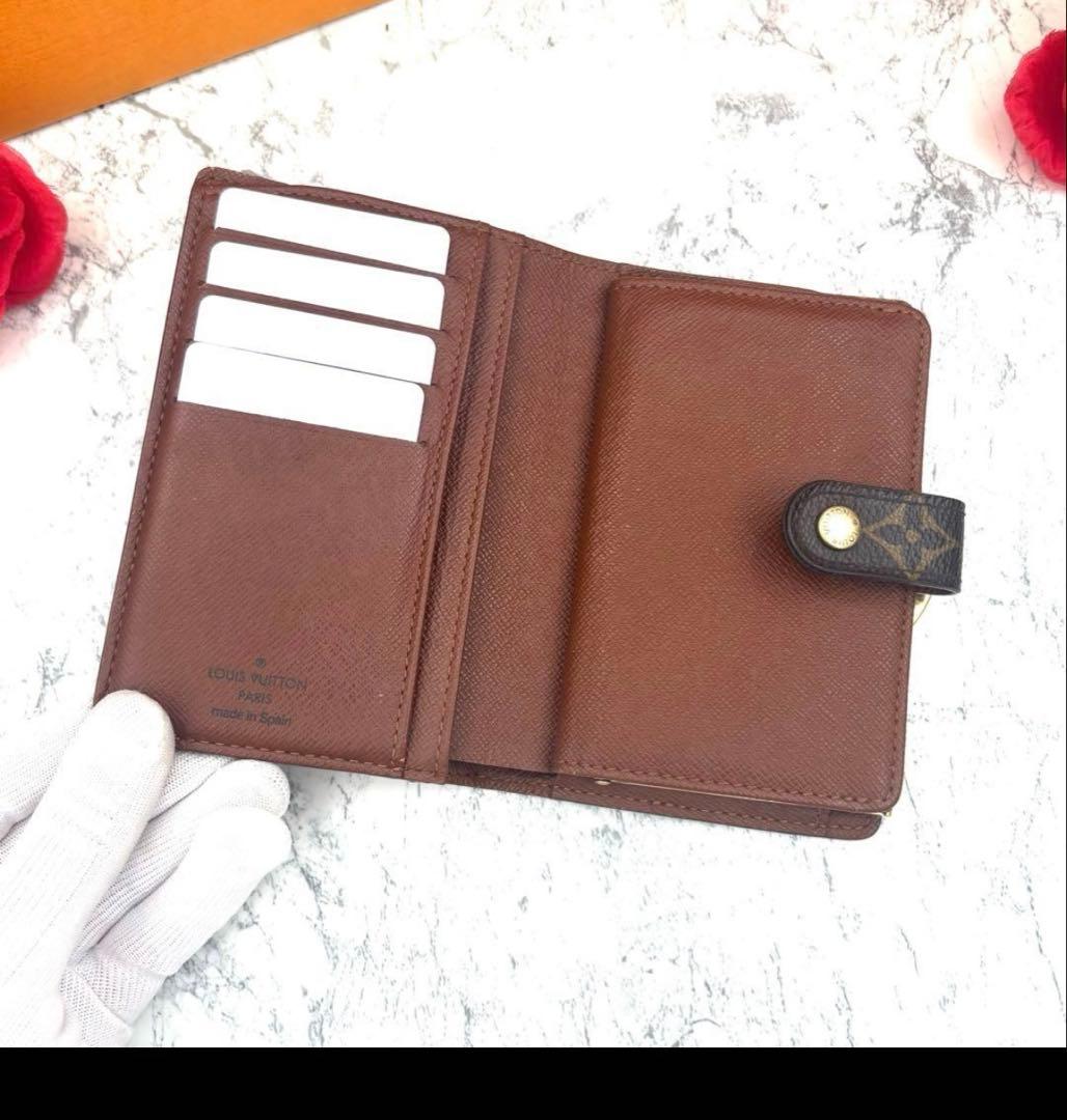 ルイ ヴィトン モノグラム がま口 ヴィエノワ 折り財布