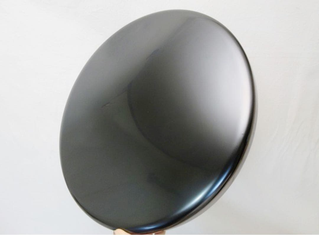 ほぼ未使用 懐石道具 越前塗 天然木製 溜塗 鶴蒔絵 丸膳4客揃 元箱