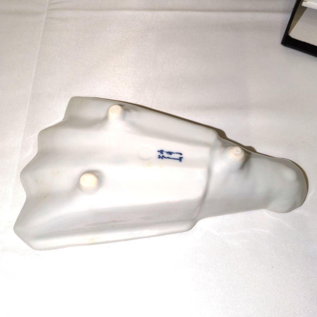 染付山水　半開扇　向付　青白磁　扇形皿　特選陶器５枚セット　箱入り