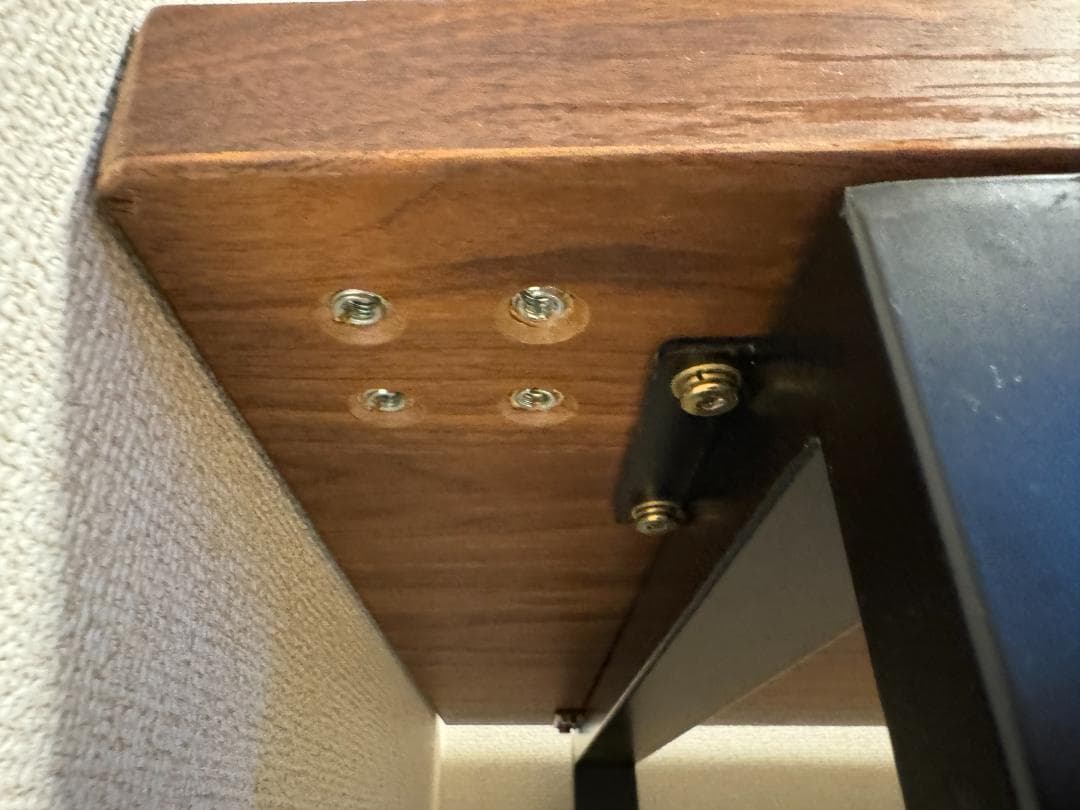 【簡単組立】IKEA イョルスタ天板 × ブラック脚 デスク 配線トレー付き