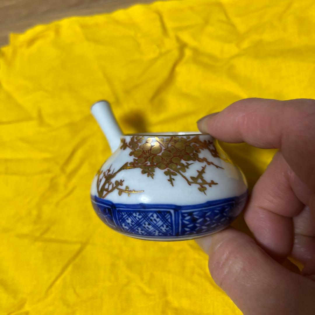 京焼急須　大日本永楽造　金彩梅の図