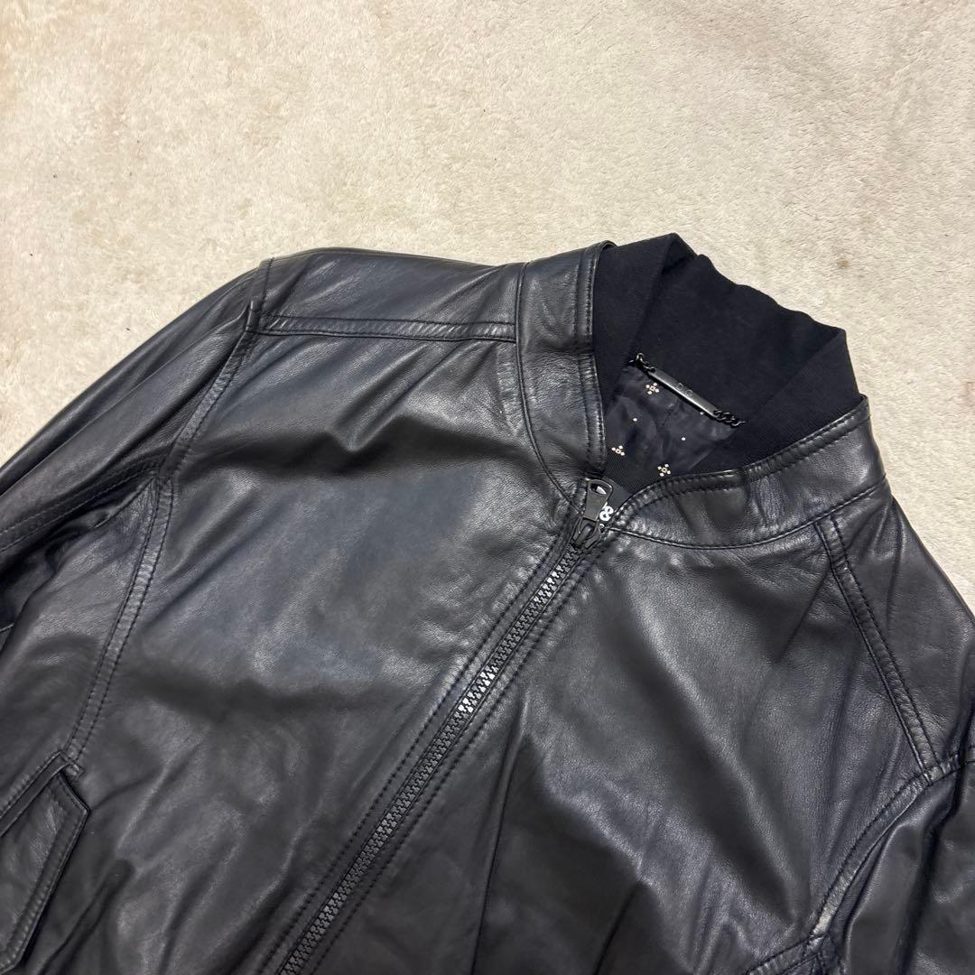 美品⭐️DOLCE&GABBANA ラムレザージャケット リブ 2XLサイズ相当