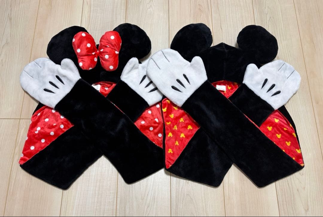 【ディズニー】ミッキー・ミニー マフラーファンキャップ