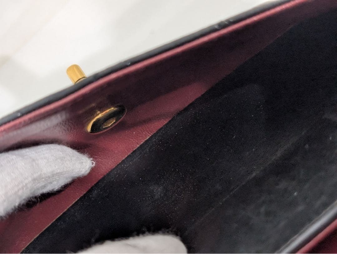 美品 CHANEL マトラッセ Wフラップ Wチェーンショルダー ラムスキン