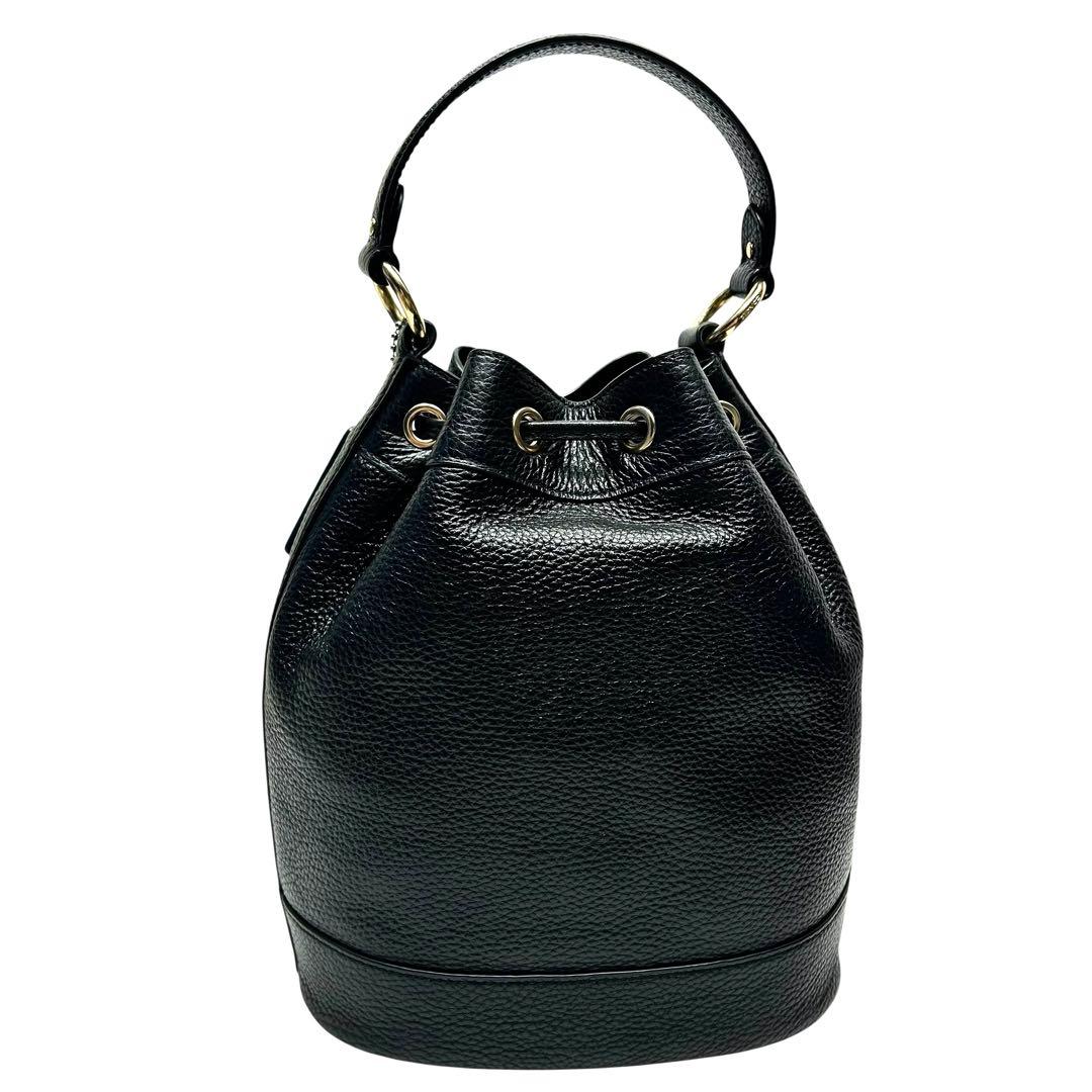 美品 COACH コーチ　デンプシー ドローストリング バケット バッグ　黒