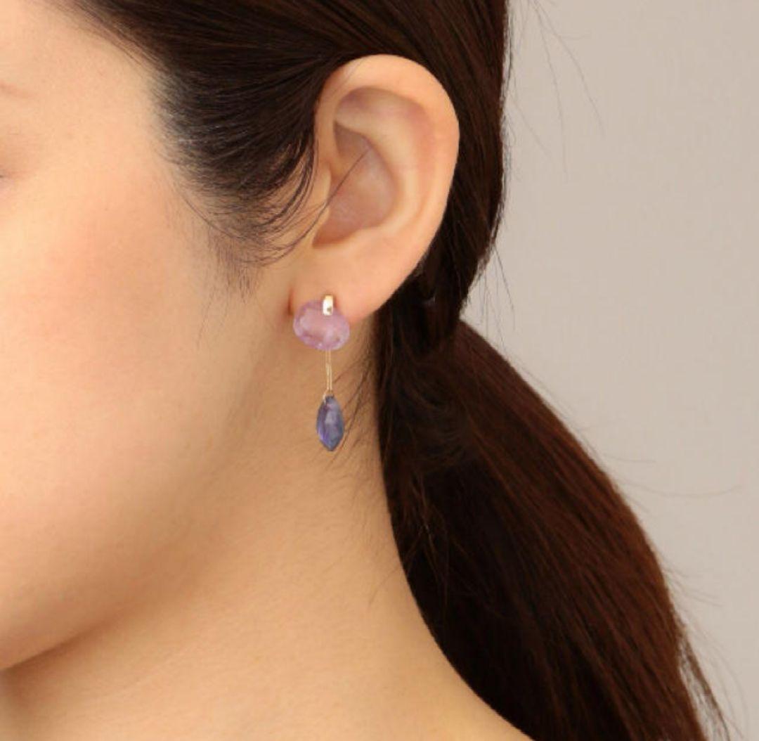 agete 2019限定 アメジスト カイヤナイト ピアス&チャームセット