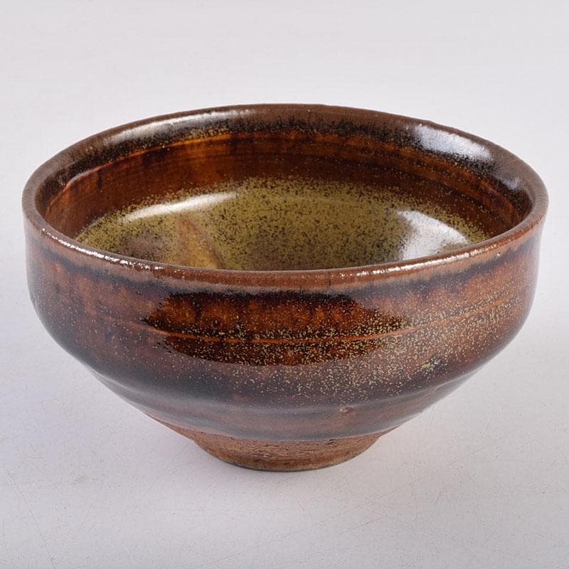 茶道具　瀬戸焼　古瀬戸天目茶碗　仕覆付　龍光極め箱　C　R8926