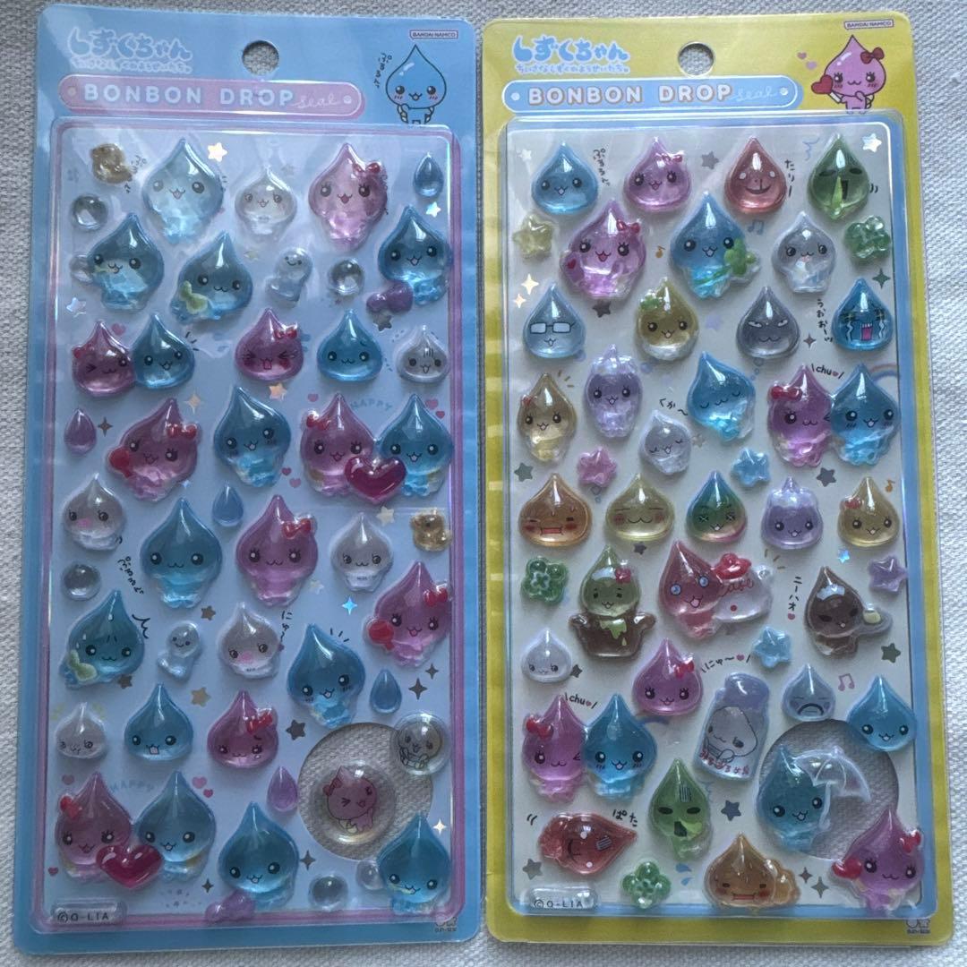 しずくちゃん ボンボンドロップシール　正規品　おはじきシール　ファイル 缶バッジ