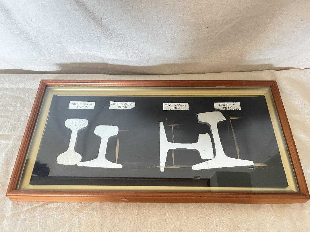 美品！【国鉄清算事業団】 レールスライス クローム 額装