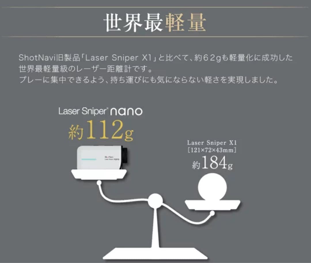 ショットナビ レーザースナイパー ナノ ホワイト