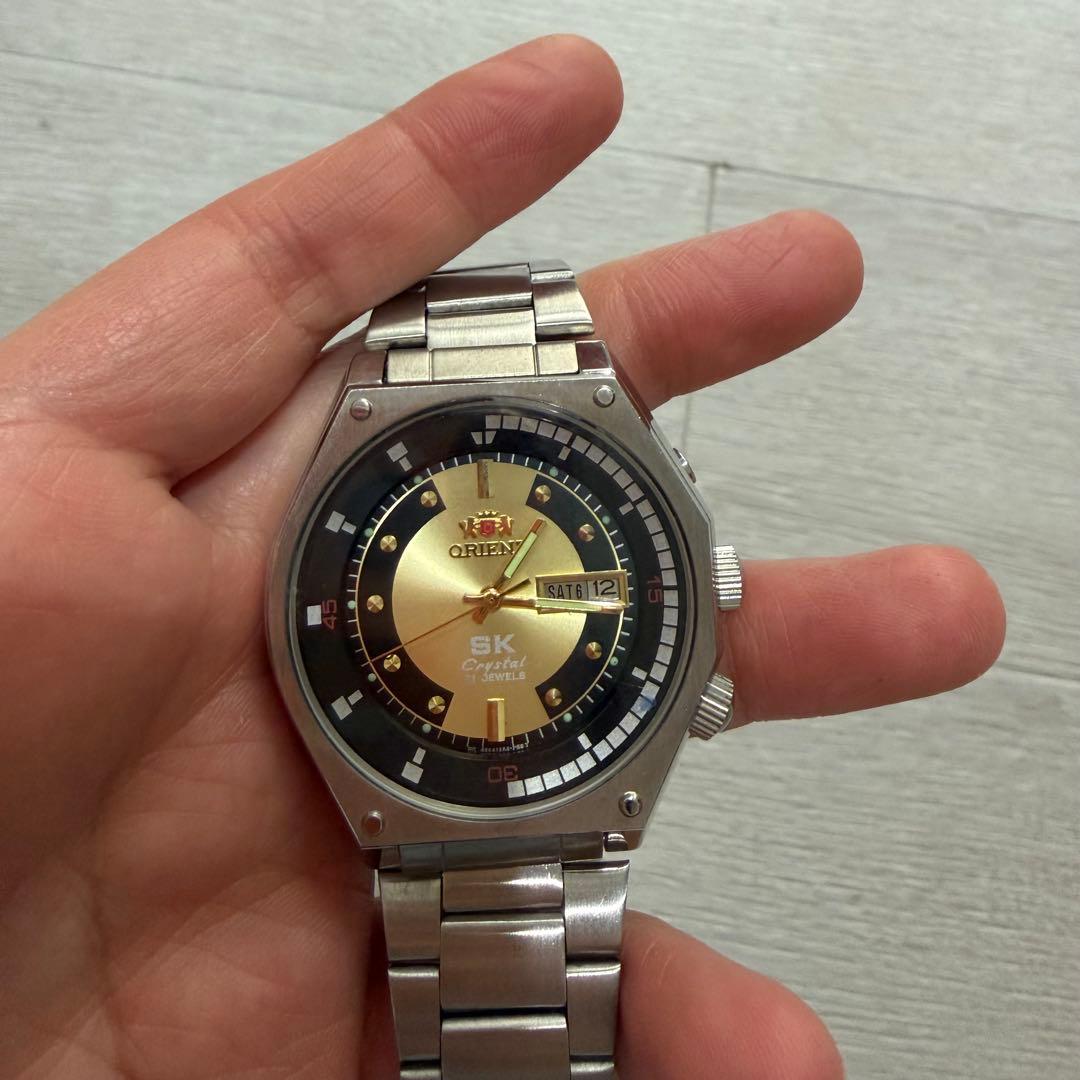 ORIENT SK 自動巻き腕時計 ゴールド/ブラック　稼働品