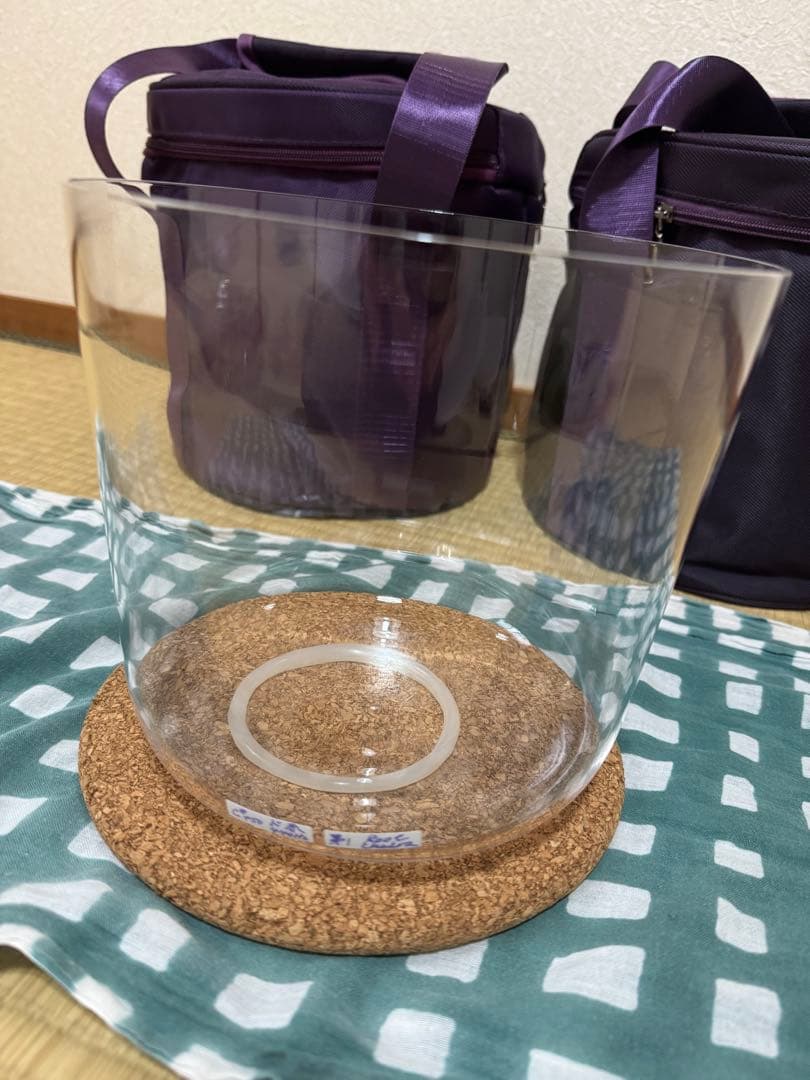 【マレット無】クリアタイプのクリスタルボウルとバッグ