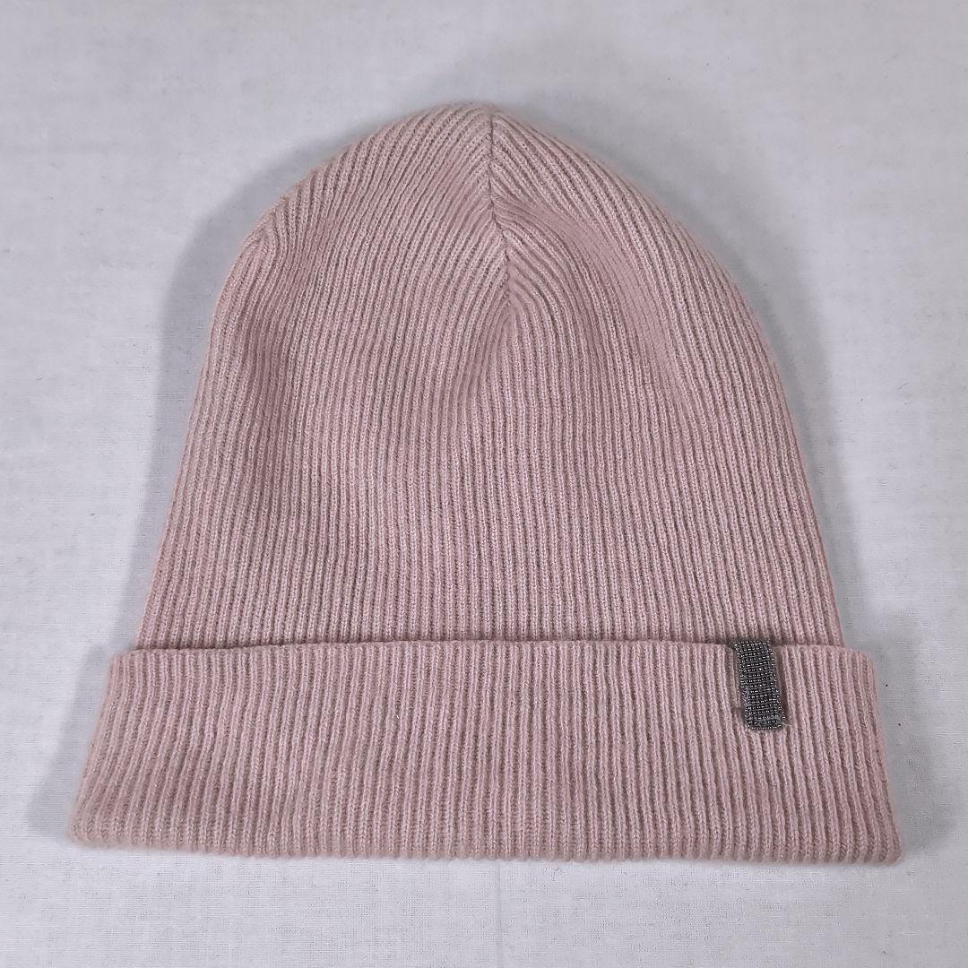 超高級カシミヤ製✨️　ブルネロクチネリ　ニットキャップ　淡いピンク