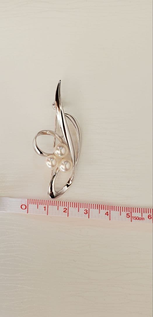 MIKIMOTO ミキモト　真珠　パール　ブローチ 3珠