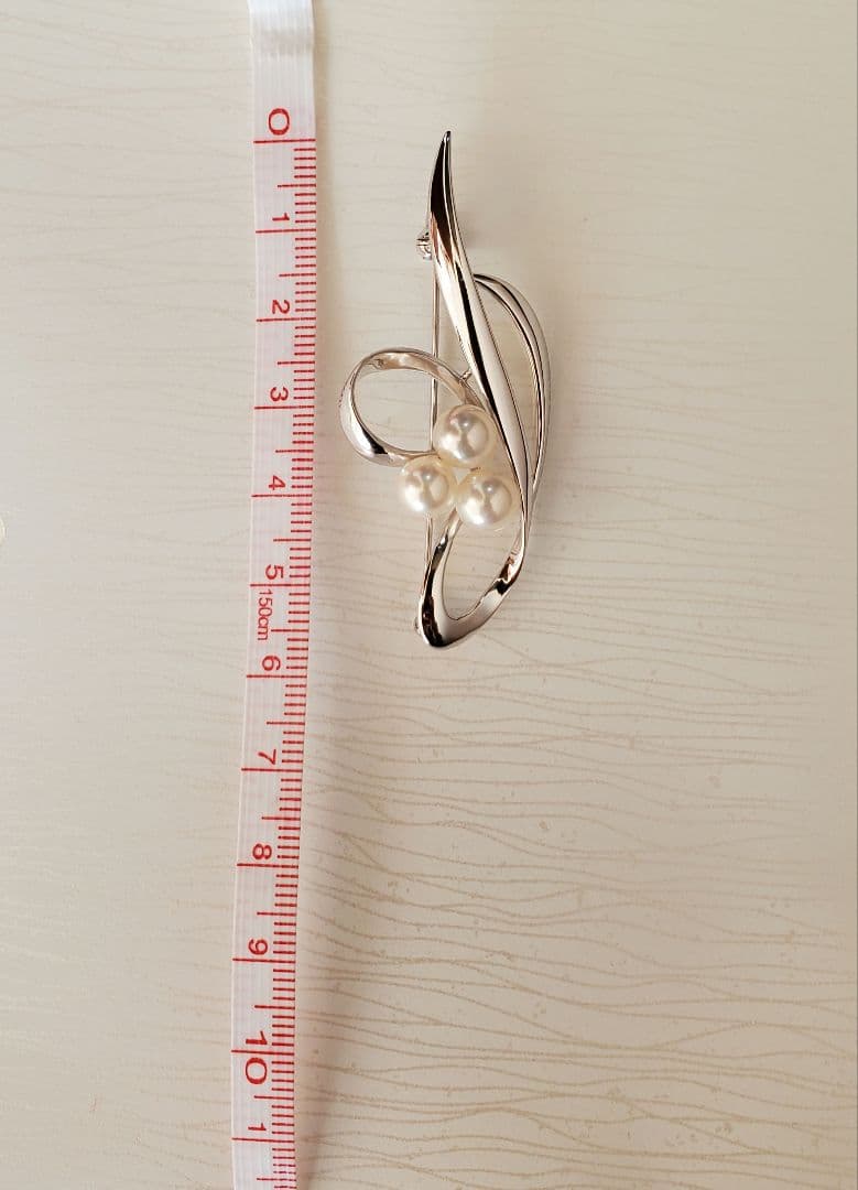 MIKIMOTO ミキモト　真珠　パール　ブローチ 3珠