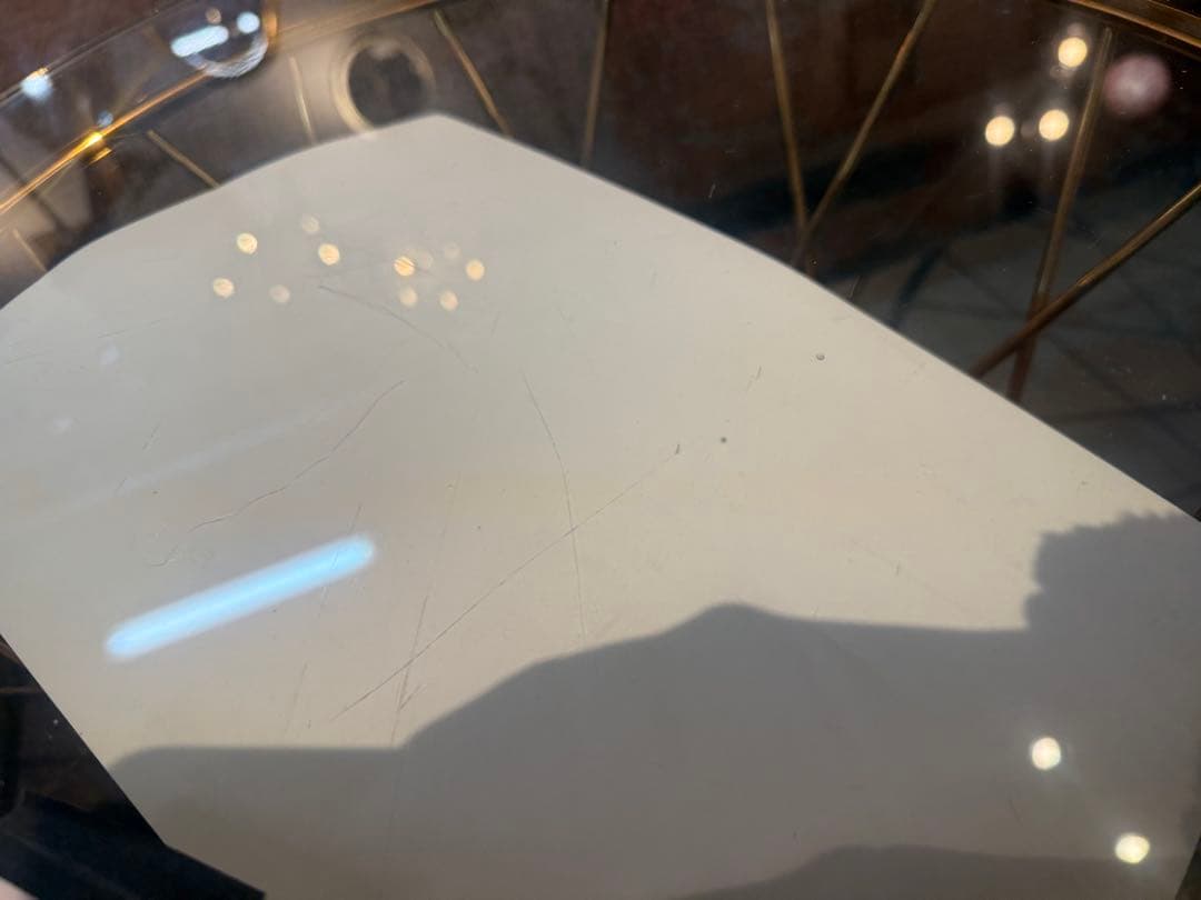 Francfranc マーリア サイドテーブル （クリア×ゴールド