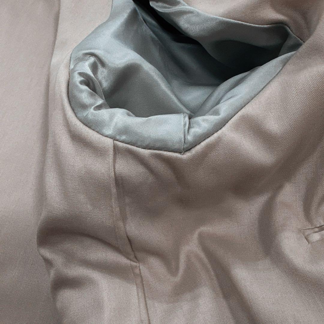 近年 マーガレットハウエル ネップヘリンボーン ツイード ラグランコート ロング