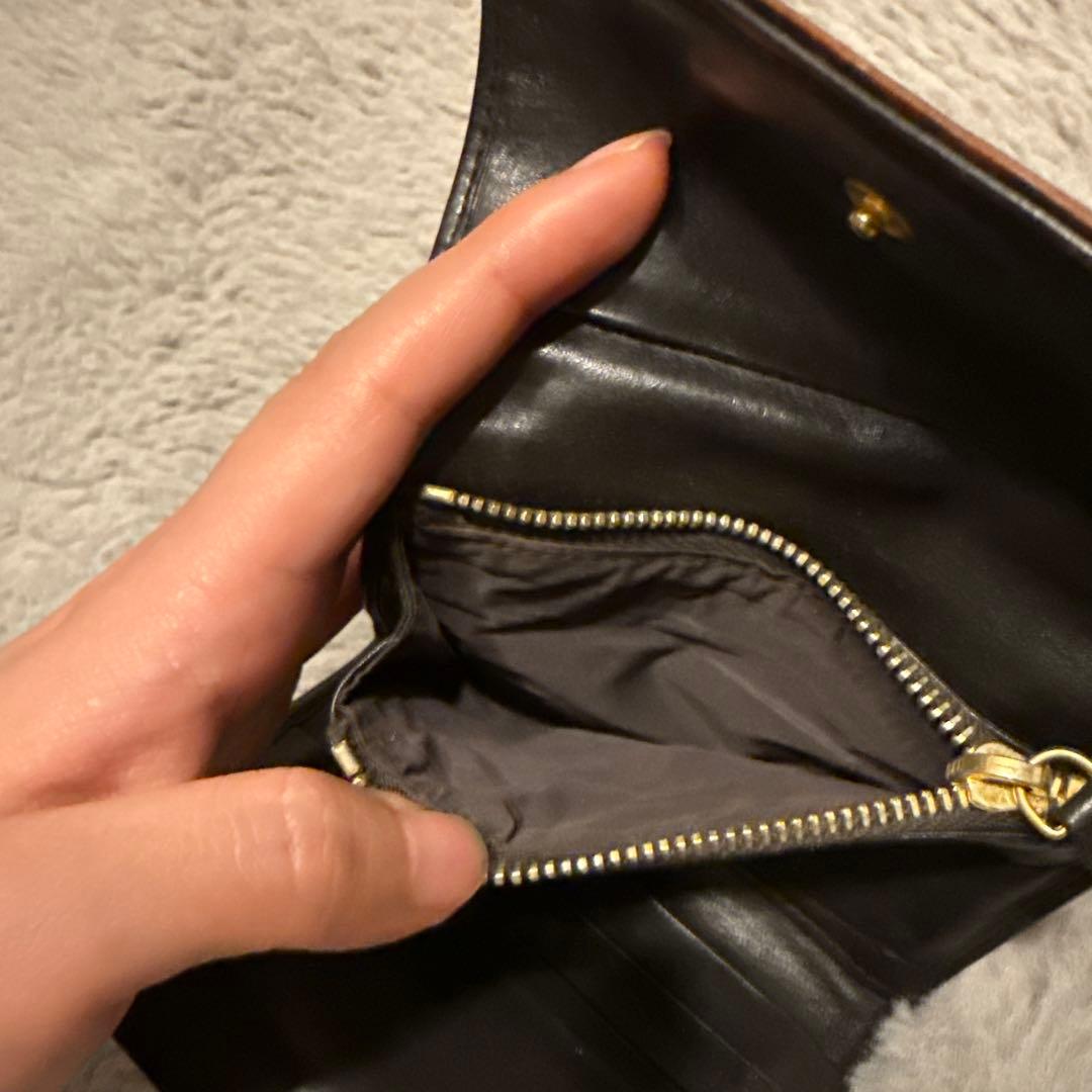 miumiu クロコ型押し 三つ折財布