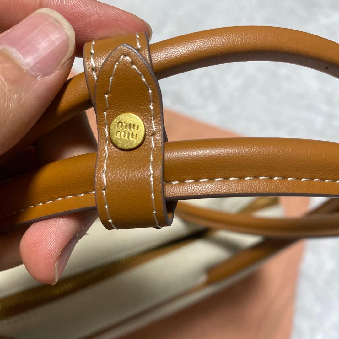 miumiu ボー キャンバス バッグ　1／31までの出品になります