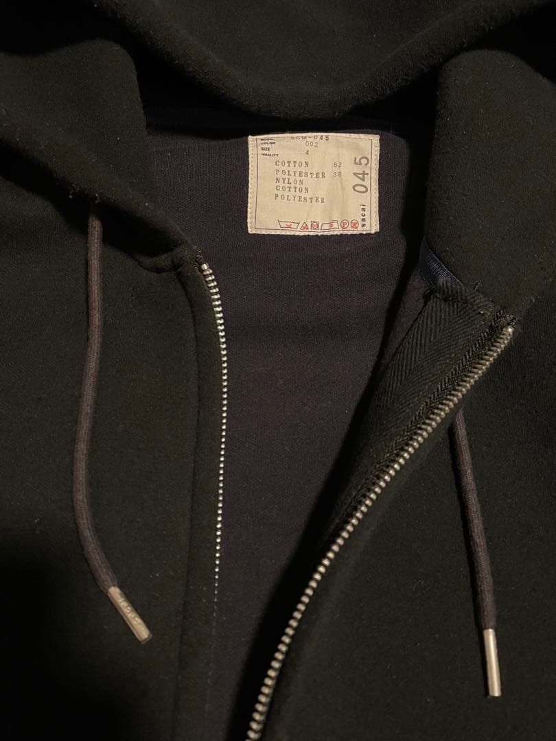 sacai サカイ スポンジスウェット パーカー フーディー