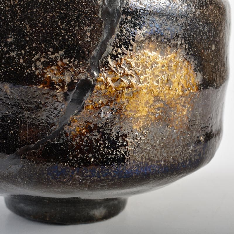 茶道具　高橋道八造　黒楽茶碗　共箱　M　R7088