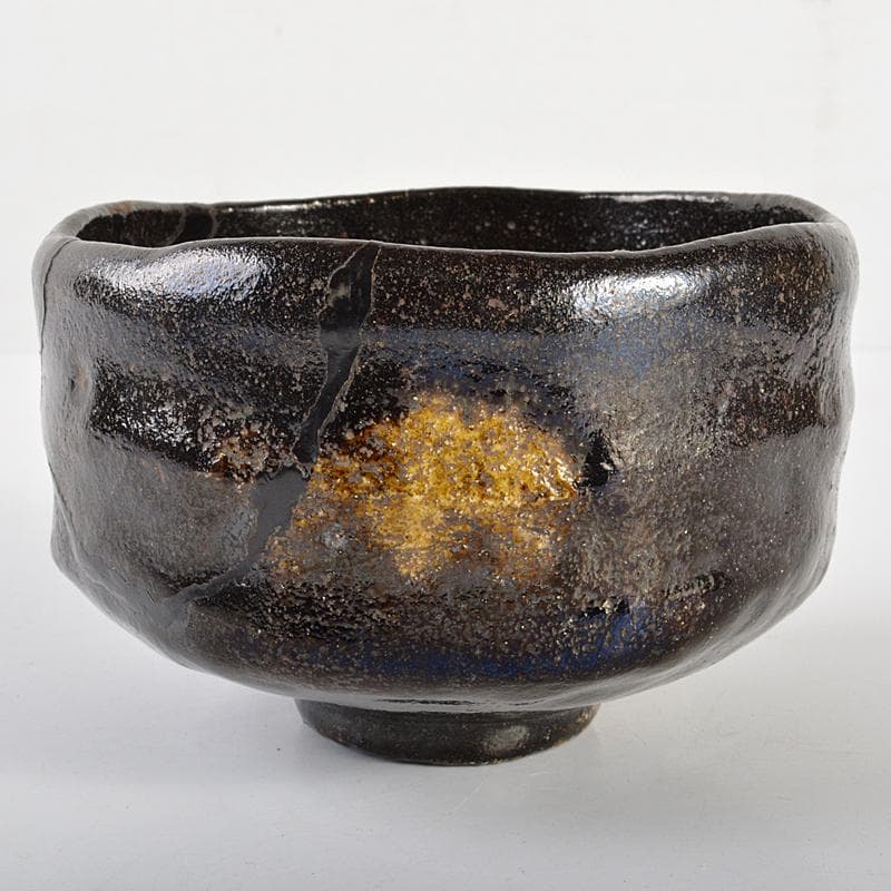 茶道具　高橋道八造　黒楽茶碗　共箱　M　R7088