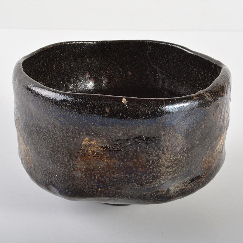 茶道具　高橋道八造　黒楽茶碗　共箱　M　R7088