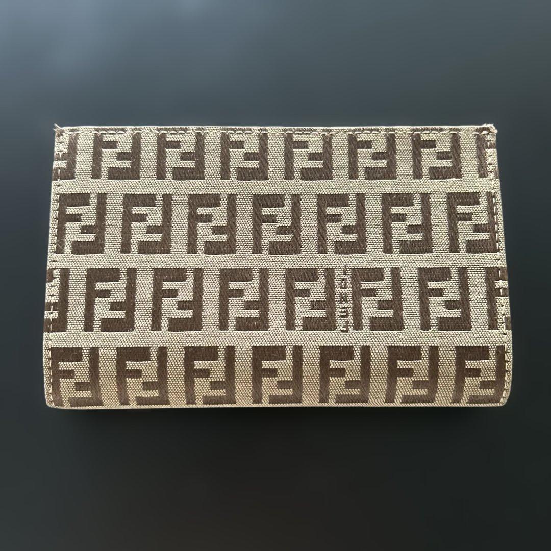 FENDI 二つ折り財布 ベージュ ブラウン