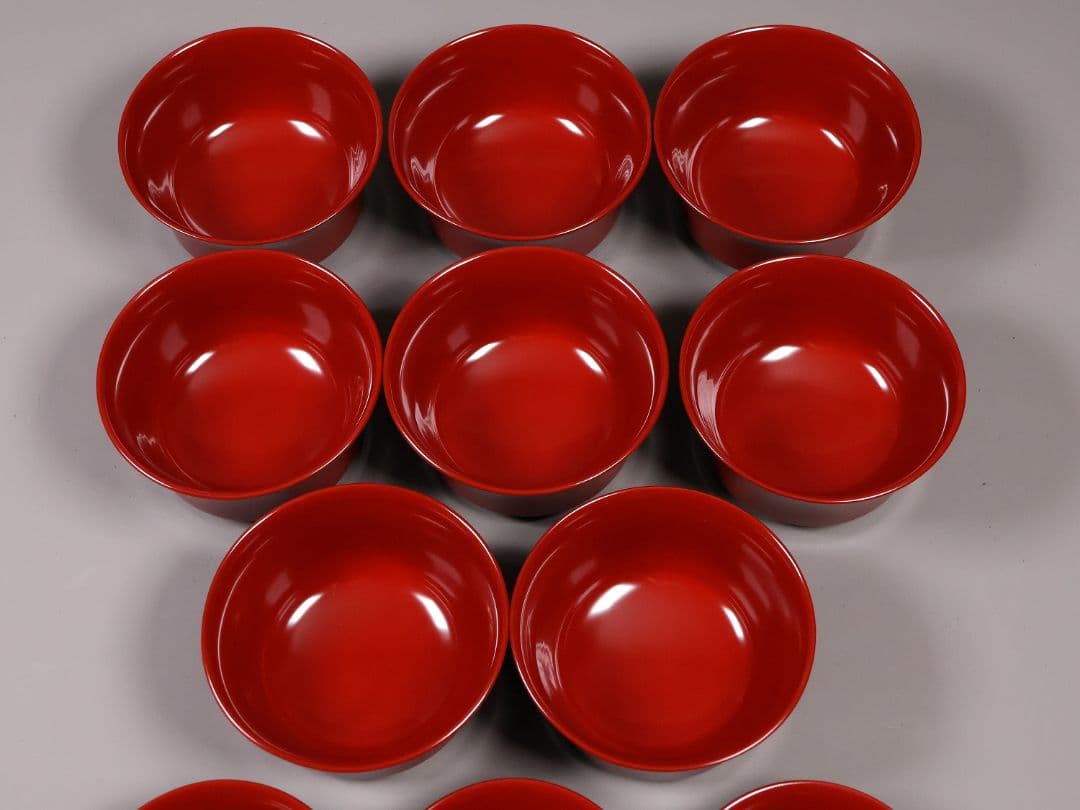 【CM284】魯山人塗師 遊部石斎 原叟好 うるみ 反椀 八客 木製漆器 茶懐石